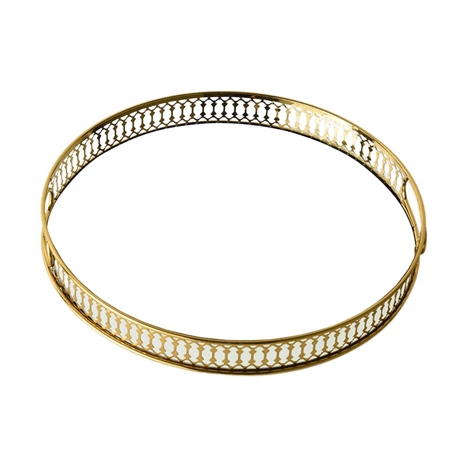 Decorative Mirror Tray Vanity Tray Fruit Tray Jewelry Trinket Tray Dresser Organizer Tray Serving Tray Mirrored Tray for Wedding Countertop