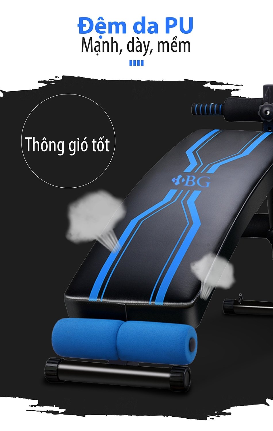 BG Ghế tập bụng ALL MODEL - Máy tập thể dục, thể hình, tập gym đa năng phù hợp cho cả nam và nữ