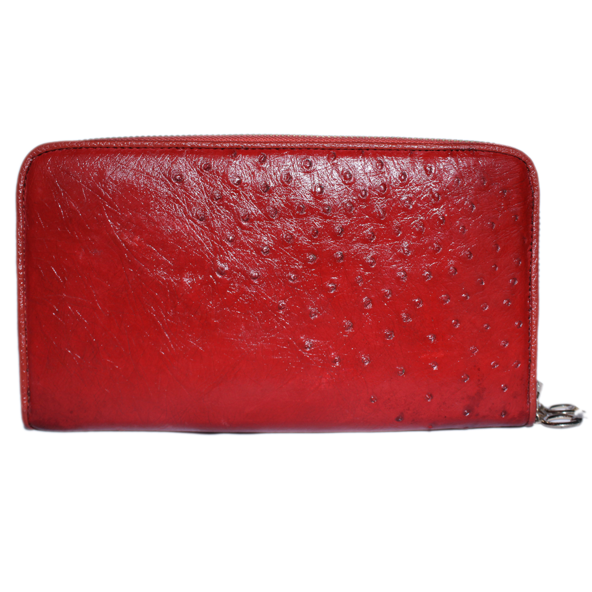 Ví Nữ Da Đà Điểu Nhiều Ngăn Huy Hoàng HT3417 (11 x 22 cm) - Đỏ