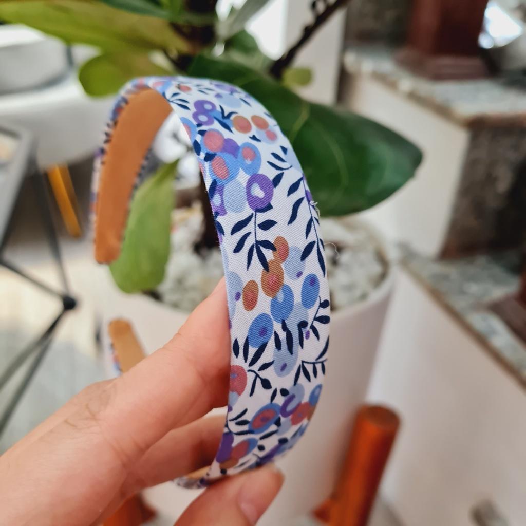 Băng đô cài tóc bờm tóc phong cách retro caro Hàn Quốc dễ thương Hoa Nhí họa tiết siêu sang chảnh Aikimo BRT