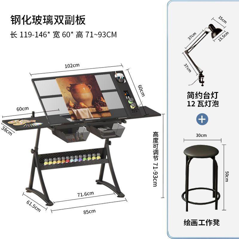 Phong cách mới nhất bàn vẽ bàn làm việc tranh có thể nâng kính nghệ thuật vẽ vẽ máy tính thiết kế bàn làm việc