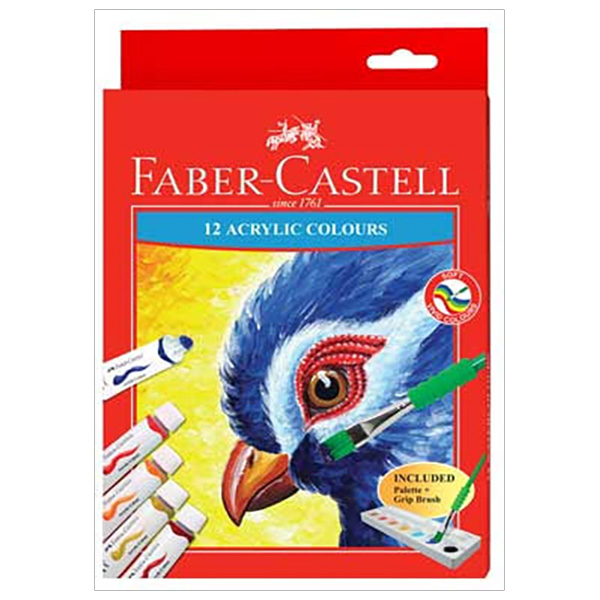 Màu Vẽ Acrylic Faber Castell - 12 Tuýp Màu 572312