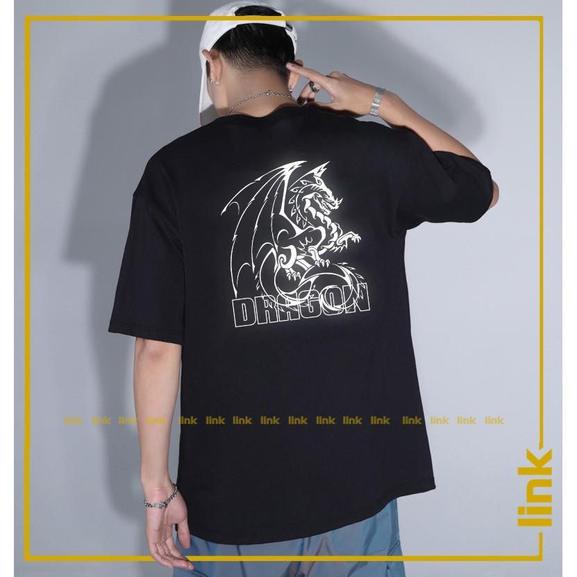 Áo phản quang bạc RỒNG - DRAGON chất unisex tay lỡ