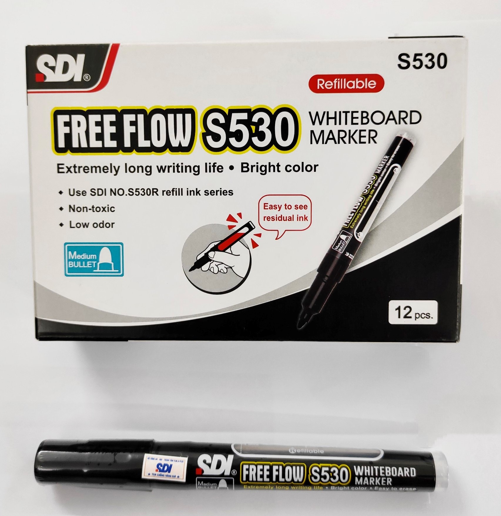 VIẾT LÔNG BẢNG SDI FREEFLOW S530 WHITEBOARD MARKER