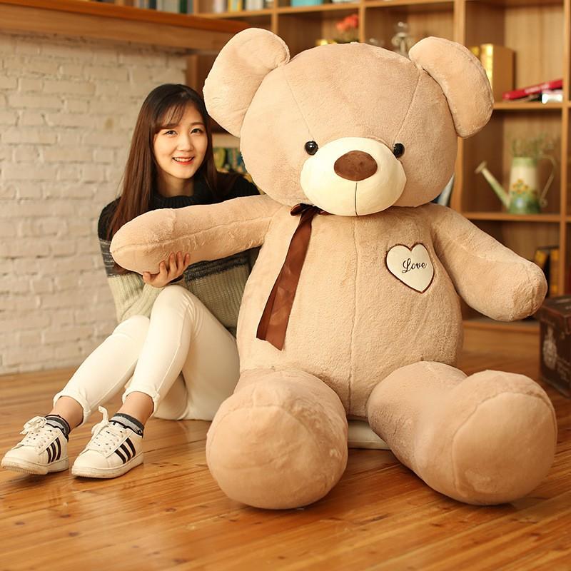 Gấu Bông Teddy Đeo Nơ Trái Tim Làm Quà Tặng Dễ Thương PA9707