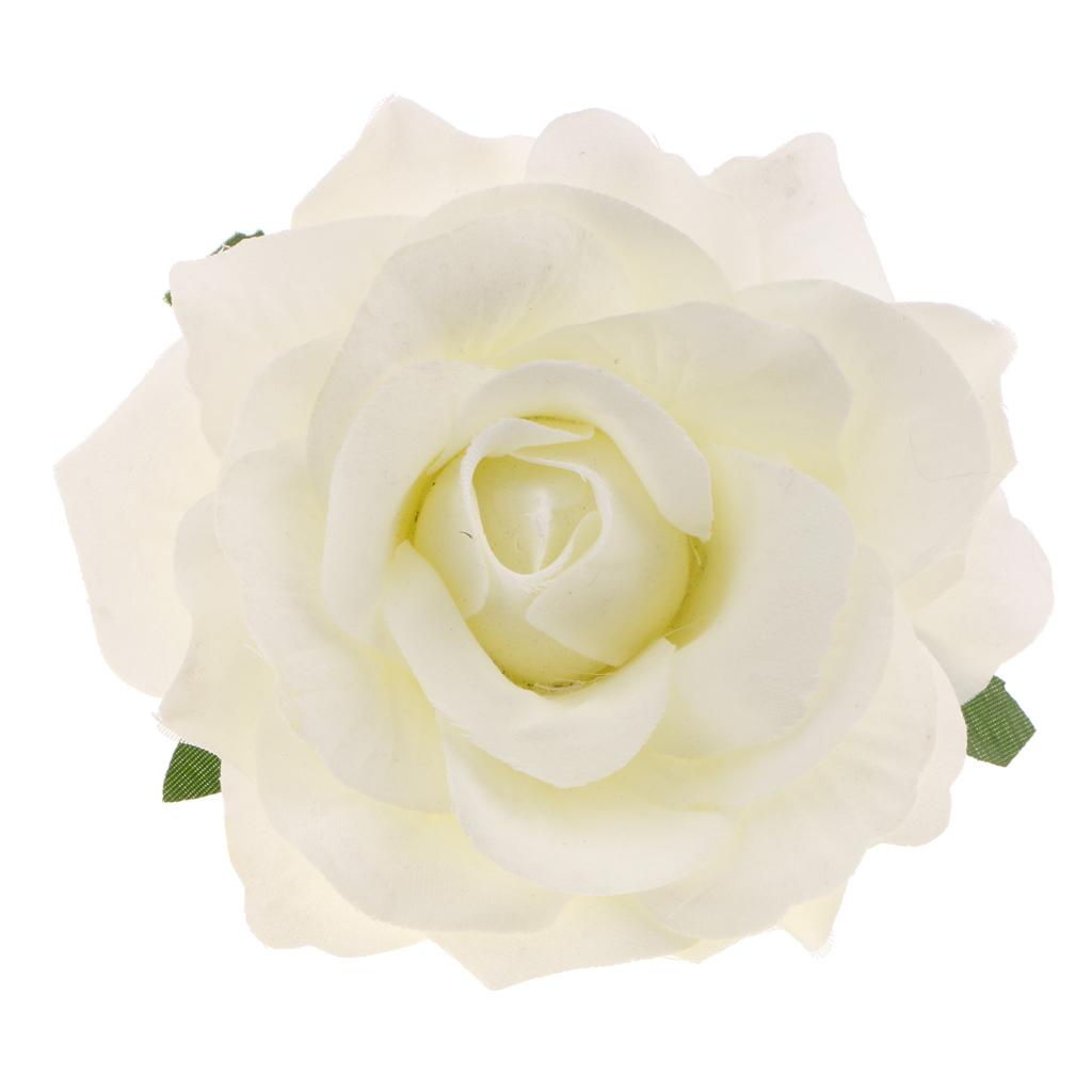 5pcs Artificial Silk Rose Flower Heads DIY Bouquet Wedding Decor