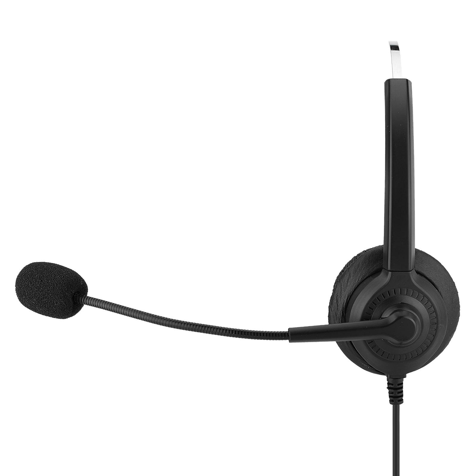 Tai Nghe Với Loại Bỏ Tiếng Ồn Micro Tai Nghe Điện Thoại Gọi Trung Tâm Tai Nghe 2.5Mm Có Dây Cắm Điện Cho Máy Tính PC Gọi Thoại
