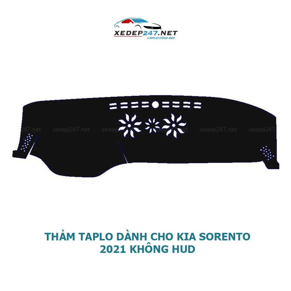 Thảm Taplo dành cho xe Kia Sorento 2021 chất liệu Nhung, da Carbon, da vân gỗ