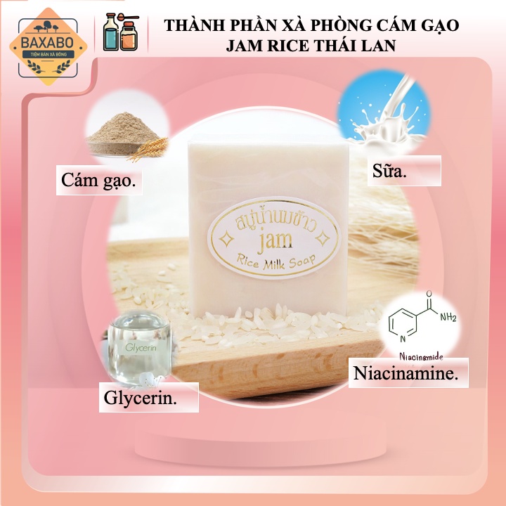 XÀ PHÒNG CÁM GẠO THÁI LAN JAM RICE MILK SOAP