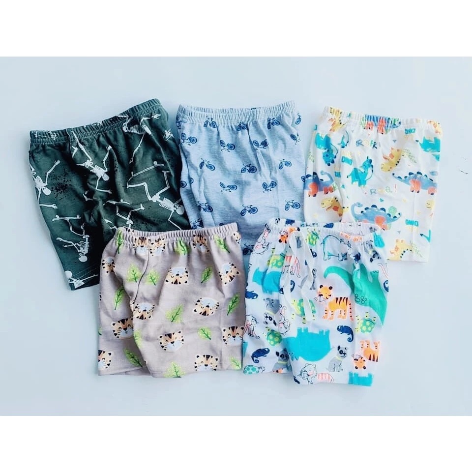 Quần short thun nhiều màu mẫu nhiên bé trai size 1 2 3 4 5 tuổi Từ 7-20kg Dành Cho Bé Trai