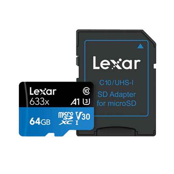 Thẻ nhớ Lexar Micro SD 64GB có Adapter Class 10 - Hàng Chính Hãng