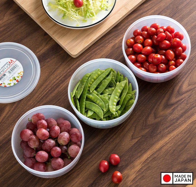 Hộp đựng thực phẩm tròn Nakaya Pack M 1.3L - Hàng nội địa Nhật Bản nhập khẩu chính hãng