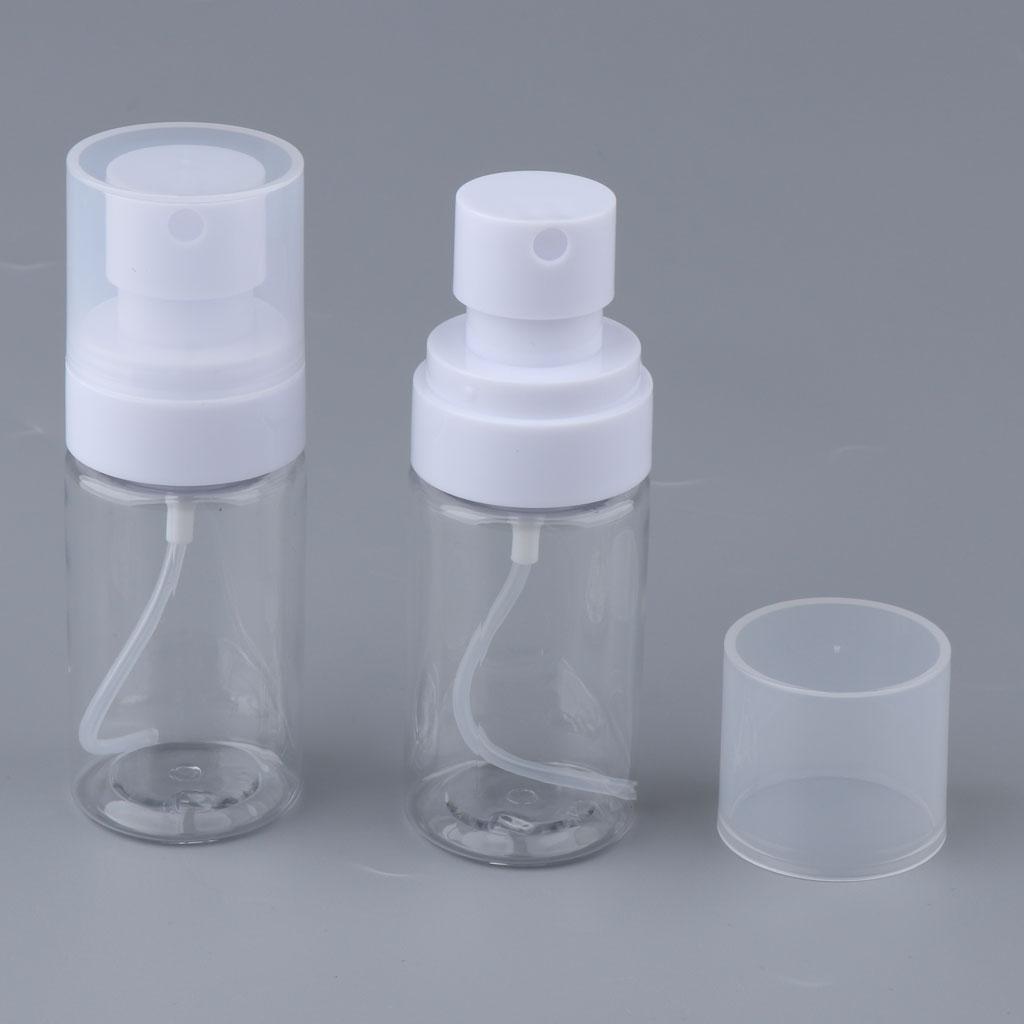 2Pcs Empty Refillable Plastic Perfume Toner Bottles Cosmetic Makeup Travel Lotion Cream Containers Dispensers 40ml