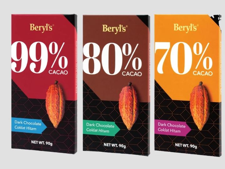 Socola đắng không đường Beryl's 70% ca cao thanh 90g