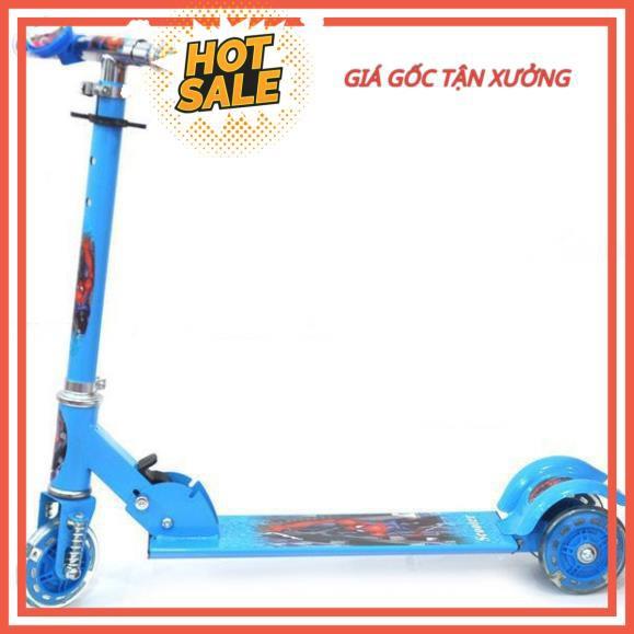 Xe trượt scooter 3 bánh phát sáng, có chuông tăng cường thể chất cho bé