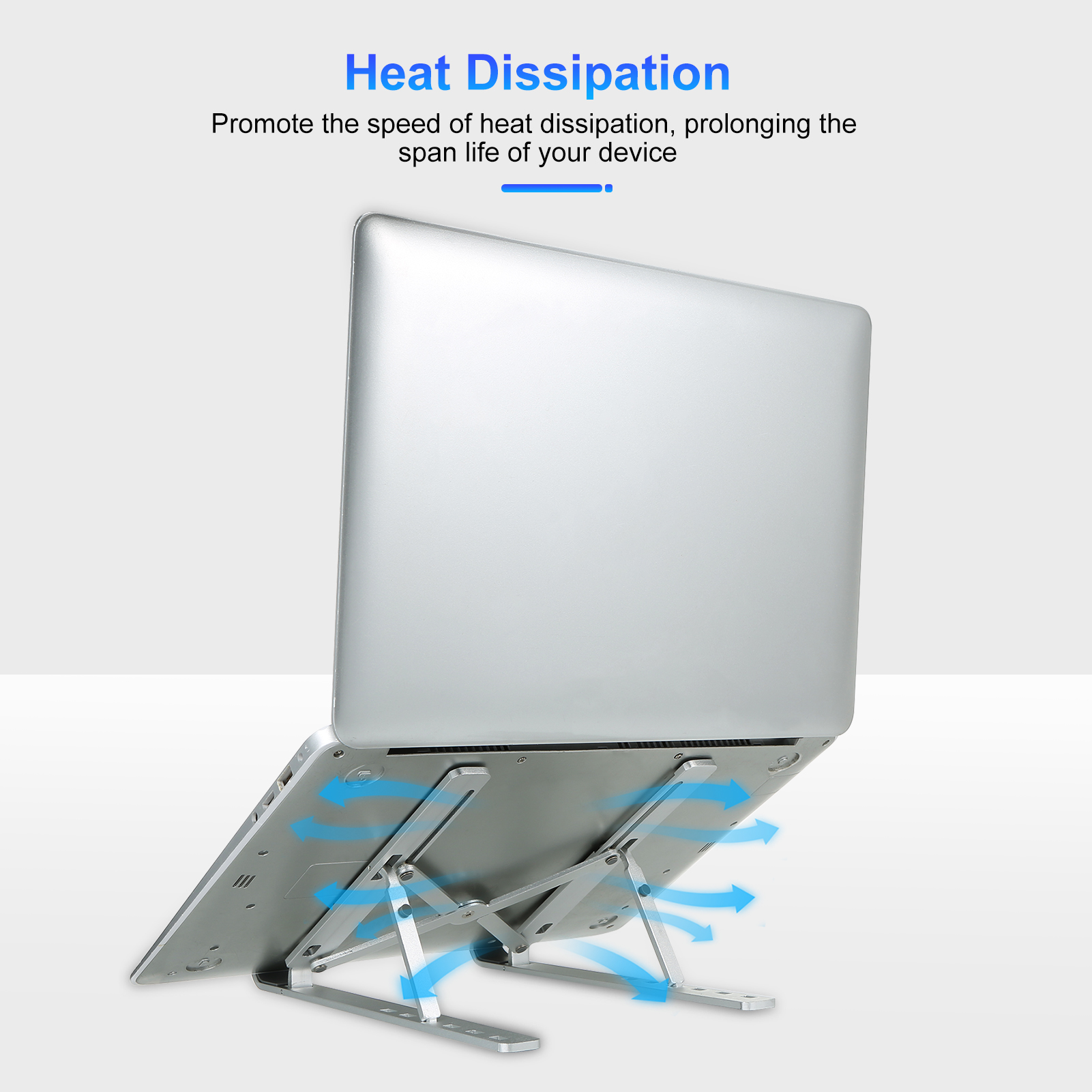 Đế Máy Tính Xách Tay Riser 6 Tầng Có Thể Gập Lại Hợp Kim Nhôm Có Chân Đế Thông Gió