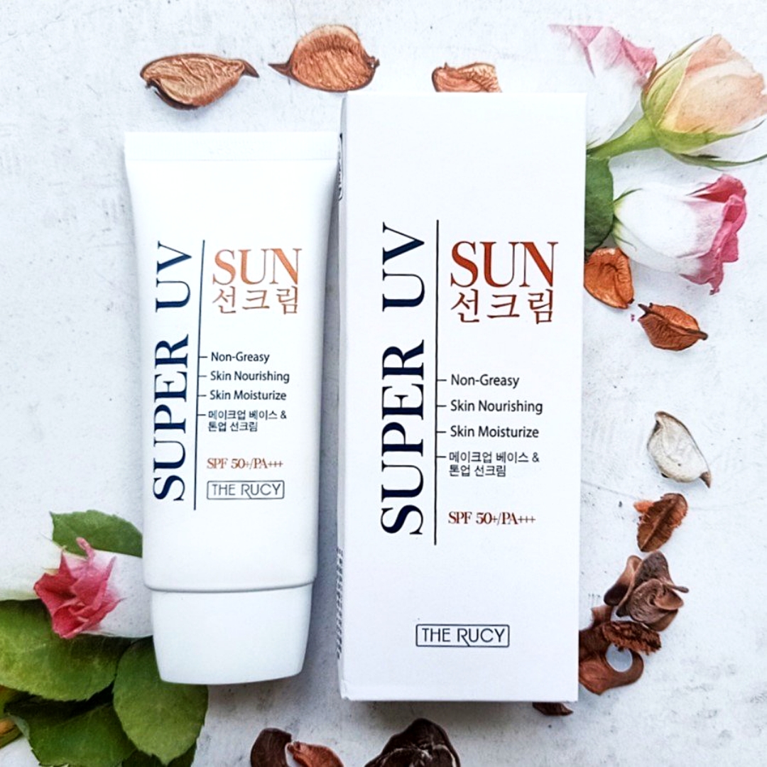 Kem chống nắng siêu bảo vệ, dưỡng da cao cấp Hàn Quốc THE RUCY SUPER UV SUNCREAM SPF 50+/PA+++ 50ML