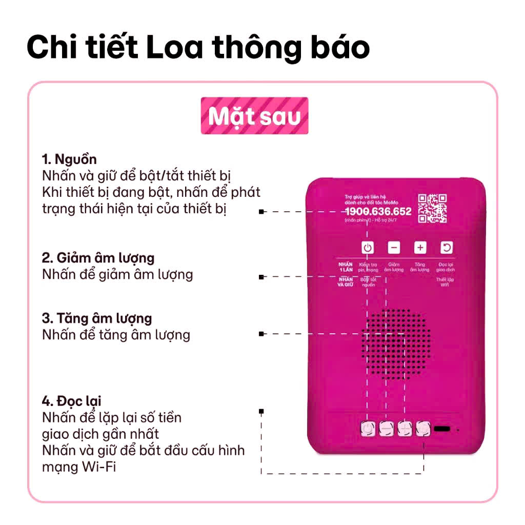 Loa Thông Báo Chuyển Khoản MOMO - Kết Nối Wi-Fi/Bluetooth Cao Cấp, Tương Thích Mọi App Ngân Hàng, Nhận Thông Báo Tức Thì, hàng chính hãng