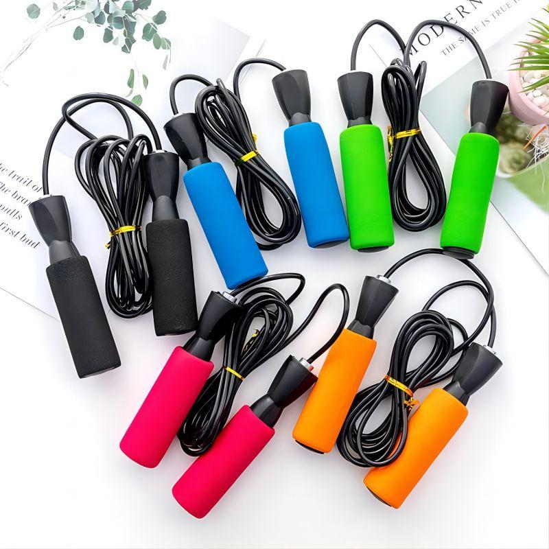Sinh viên thể dục nhảy dây thừng kéo dài bằng nhựa tay cầm dây cầm tay nhảy dây pvc dây thép nhảy dây thừng thiết bị tập thể dục Color: Orange
