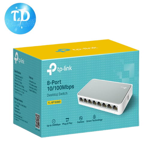 Thiết bị chia mạng TP-Link TL-SF1008D (10/100Mbps/ 8 Cổng/ Vỏ Nhựa) - Hàng chính hãng FPT phân phối