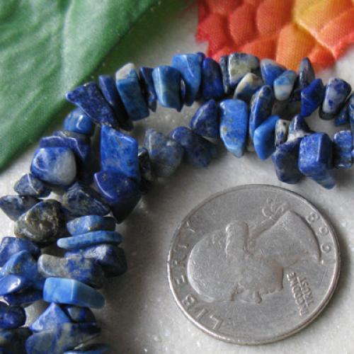35''/Strand 4-9mm Lapis Lazuli Chip Gemstone