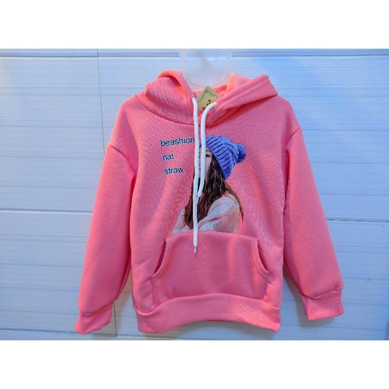 Áo hoodie bé gái nỉ lót nhung hàng Quảng Châu 20-23kg