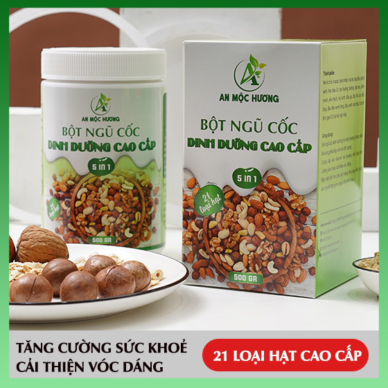 Bột Ngũ Cốc An Mộc Hương 500G - Thành Phần 21 Loại Hạt Cao Cấp, Tăng Cường Sức Khoẻ, Cải Thiện Vóc Dáng