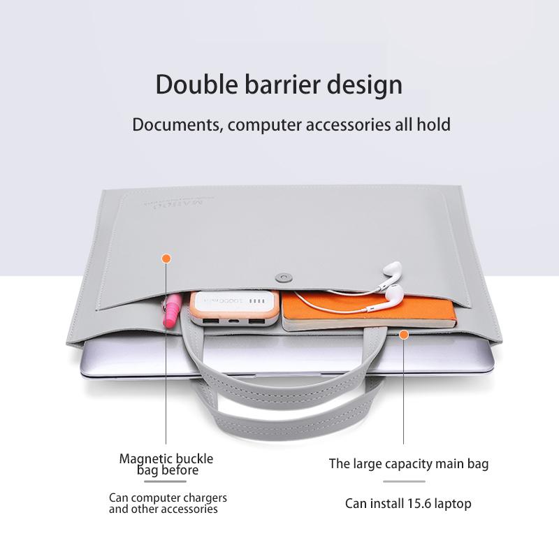 Chống Nước Da Đựng Laptop 13 15.6 Inch Cho MacBook Air Pro 2021 2019 Máy Tính Xách Tay Máy Tính Xách Tay Dành Cho Nữ cặp Xách
