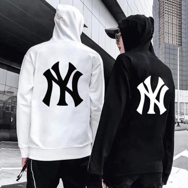 Áo hoodie unisex NY có big size đến 100kg vải nỉ bông dày mịn