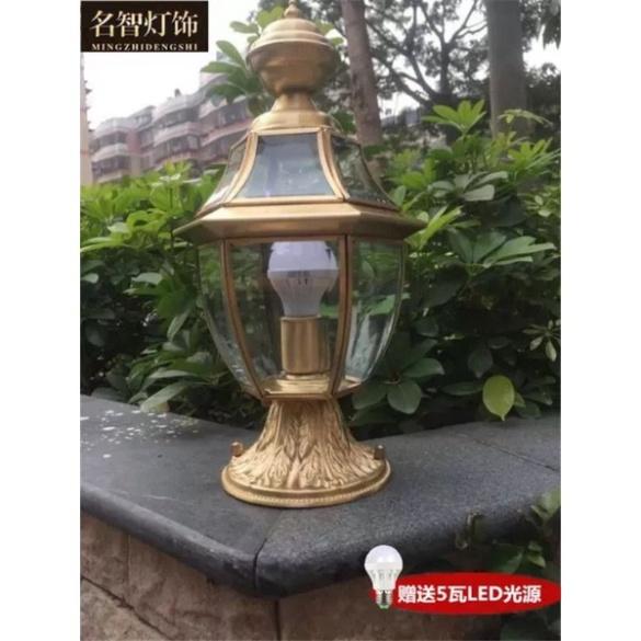 Đèn trụ, đèn tường đồng, đèn gắn tường, đèn decor, đèn trang trí, đèn sân vườn, đèn phòng ngủ, đèn treo cột H6001 DT