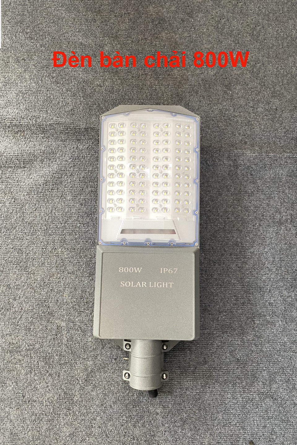 Đèn năng lượng mặt trời bàn chải 800W, Vỏ nhôm, Tấm pin NLMT rời, Ánh sáng trắng- 800WBC