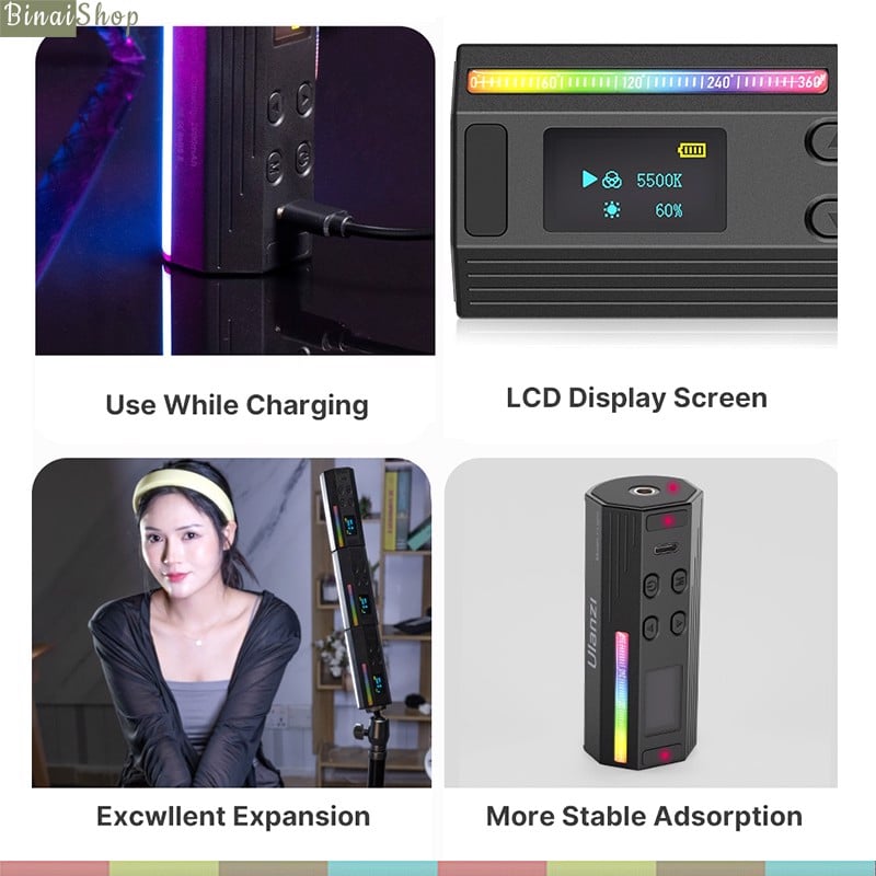 Ulanzi I-LIGHT - Đèn LED Nhỏ Gọn 20 Hiệu Ứng Cho Quay Phim Chụp Ảnh Review mạng xã hội- Hàng chính hãng