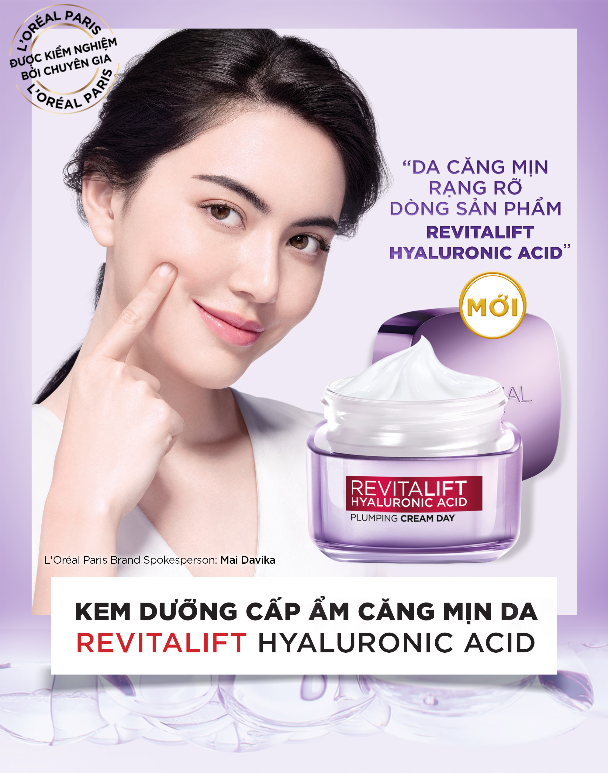 Kem Dưỡng L'oreal Paris Siêu Cấp Ẩm Căng Mịn Da Revitalift Hyaluronic Acid Plumping Day Cream 50ml