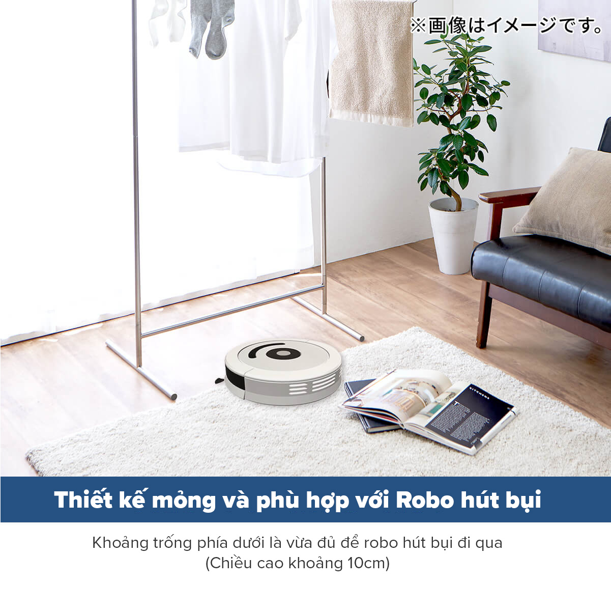 Giá Phơi Quần Áo Bằng Thép Không Gỉ PSI-03 TENMA, Thiết Kế Nhỏ Gọn, Chắc Chắn, Dễ Dàng Tháo Lắp