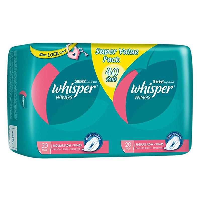 Băng Vệ Sinh Whisper Thường Có Cánh 40 Miếng – 4902430061155