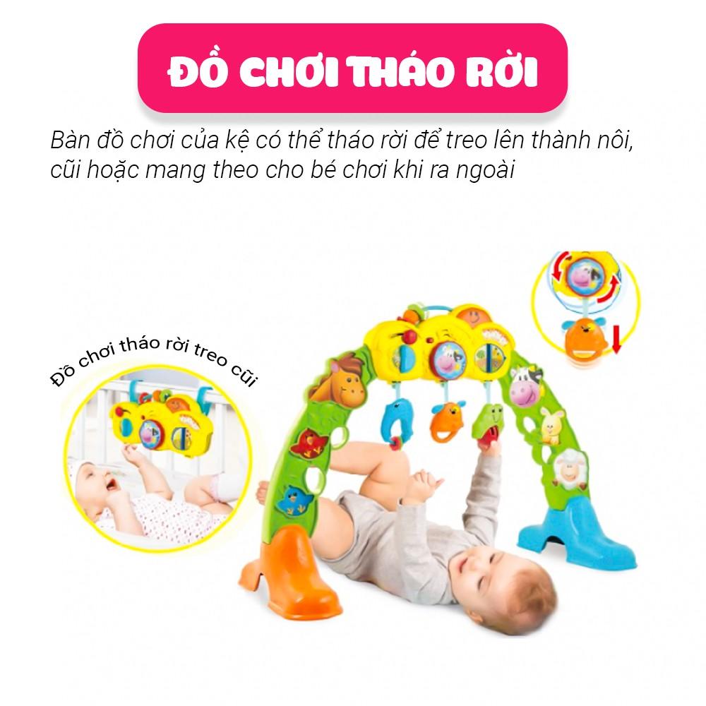 Kệ Chữ A đồ chơi đa, treo thành cũi có nhạc 3 in 1 hình động vật Winfun 0853 - Đồ chơi cho bé sơ sinh tới 1 tuổi - tặng đồ chơi tắm 2 món