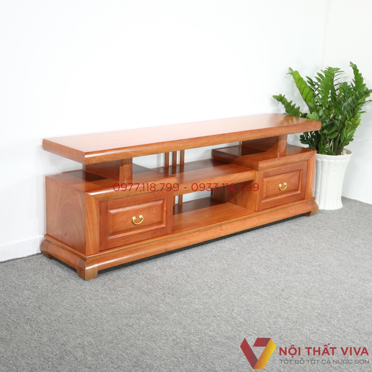 Kệ Tivi Gỗ Hương Đá 2 Tầng Đẹp Giá Rẻ