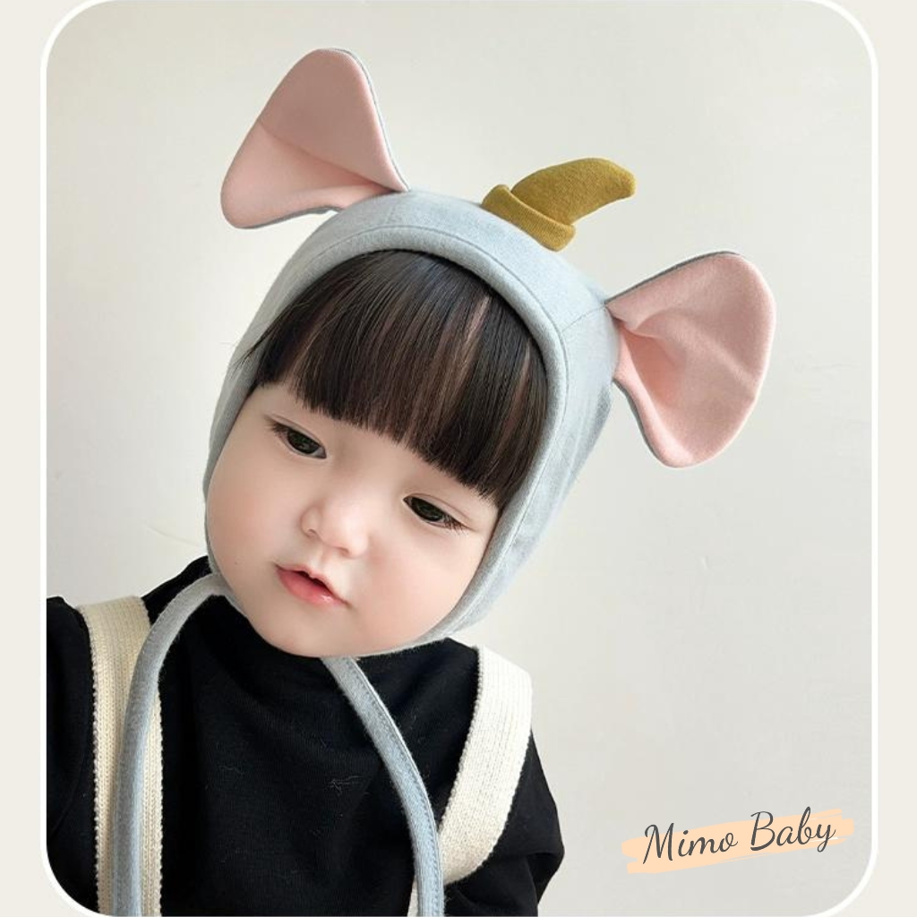 Mũ cotton cao cấp hình chú voi con đáng yêu cho bé MD246 Mimo Baby