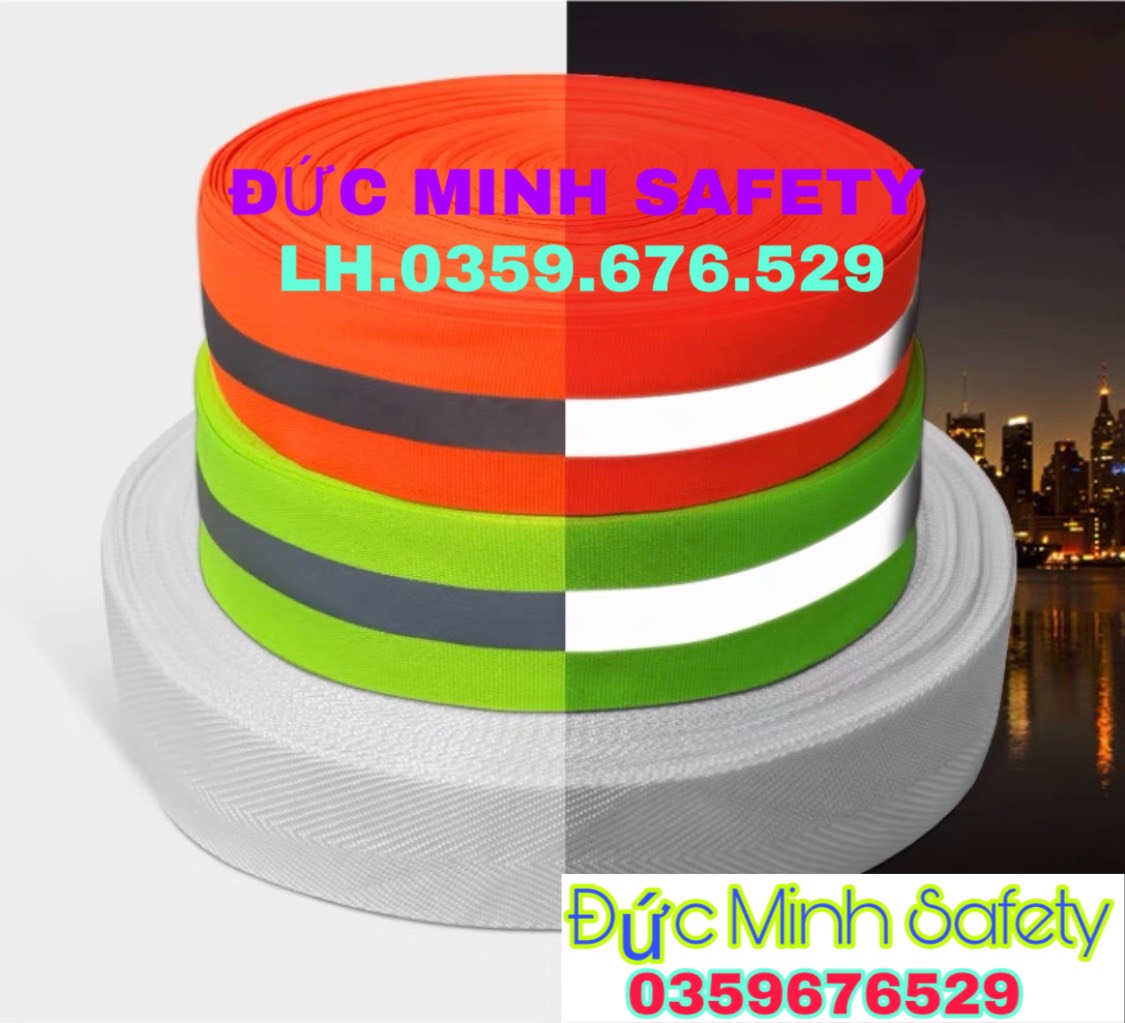 Cuộn phản quang vải 5cm dùng cho công trình xây dựng dài 100m