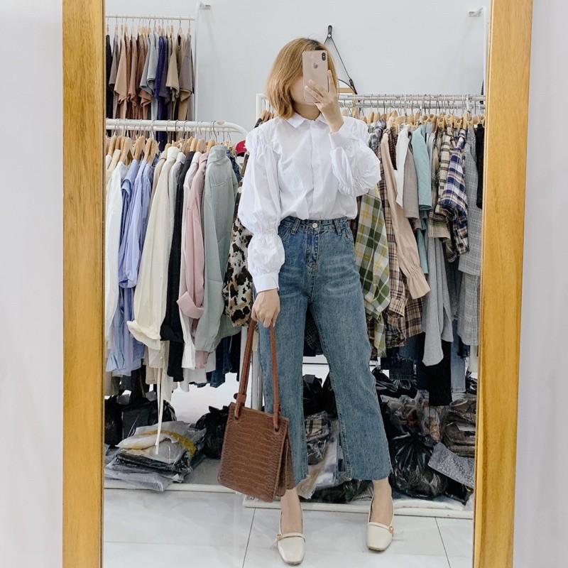 Quần jean ống suông basic