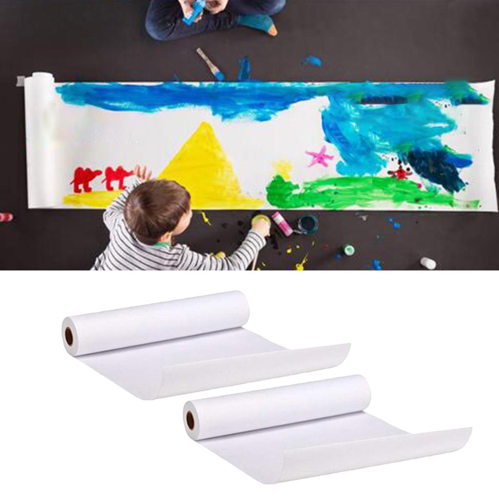 2pcs Drawing Sketching Coloring Painting Paper Art Craft Supply 45cmx25m