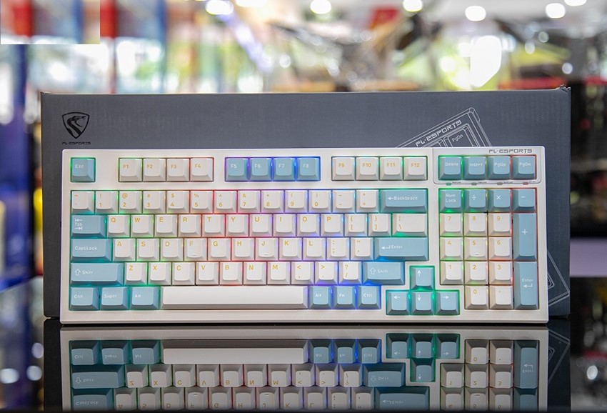Bàn phím cơ FL-Esports FL980CPM Sea Salt - Hàng chính hãng