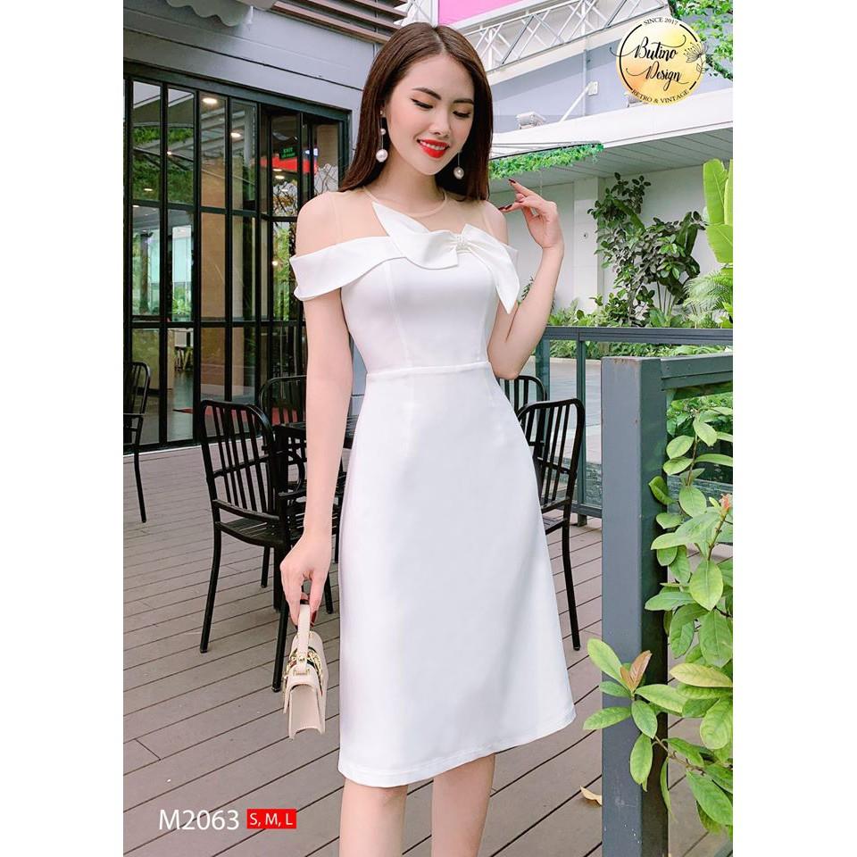 Váy đầm xòe M2063 Đỏ thời trang nữ hàng thiết kế Cao Cấp - 4 màu