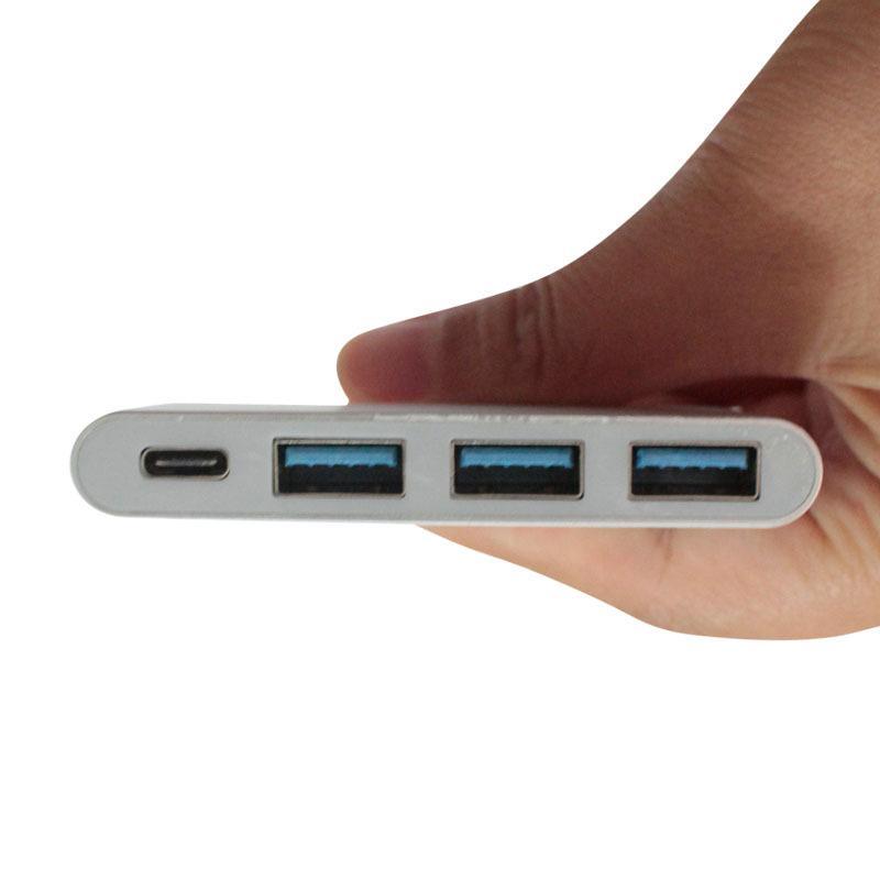 Đảm bảo chất lượng Bộ chuyển đổi HUB Type-C sang USB3.0 HUB Type C đa chức năng Bộ chia 3 cổng USB3.1