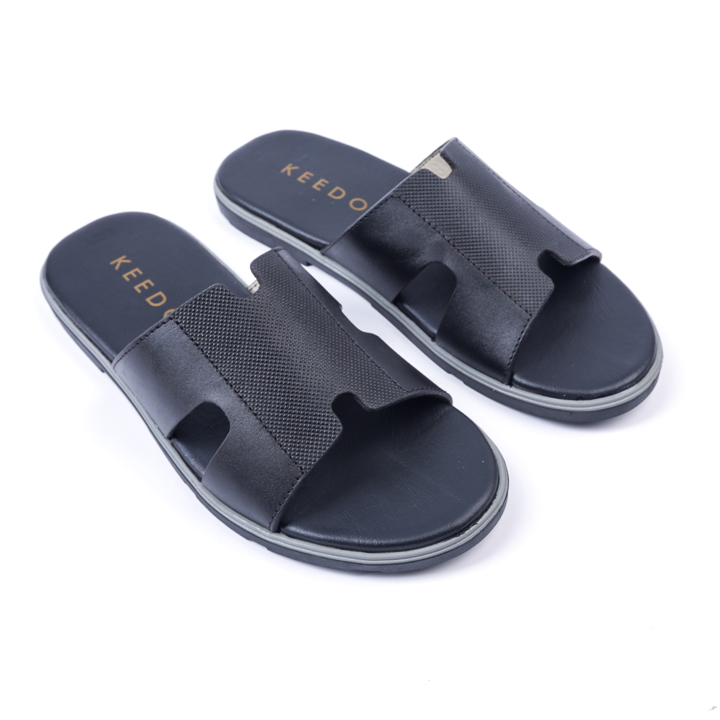 Dép da nam chữ H cao cấp KEEDO PK016