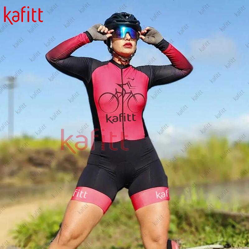 Kafitt dài tay nữ khí chất đi xe đạp quần áo ngoài trời đường núi quần áo mùa xuân và mùa thu áo liền quần mới Color: kafitt20-1100 Size: XXS