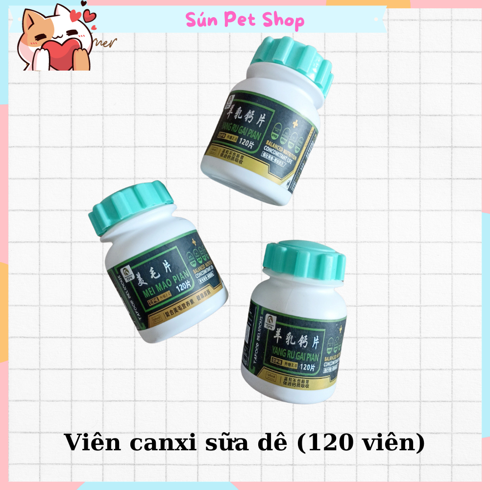 Viên canxi cho chó mèo bổ sung dinh dưỡng vitamin giúp chắc khỏe xương mượt lông