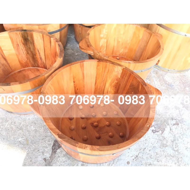 Chậu gỗ ngâm chân-gỗ pomu cao cấp+