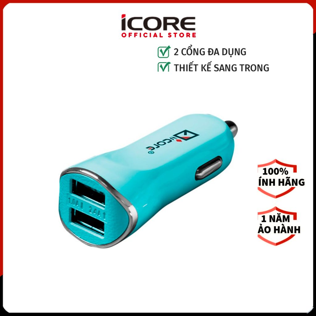 Sạc ô tô iCore IC-UCC300 - Hàng Chính Hãng