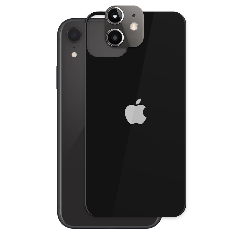Combo Cường lực mặt sau + Ốp Độ Cụm Camera iPhone XR Giả iPhone 11 Bản Mắt Lồi Giống Thật 99%- Handtown- Hàng Chính Hãng